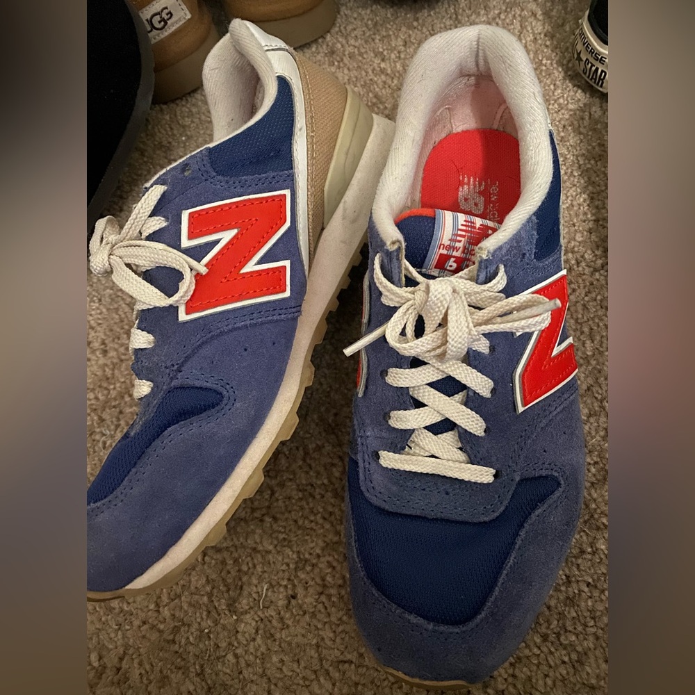 New Balance Blue and Red Sneakers